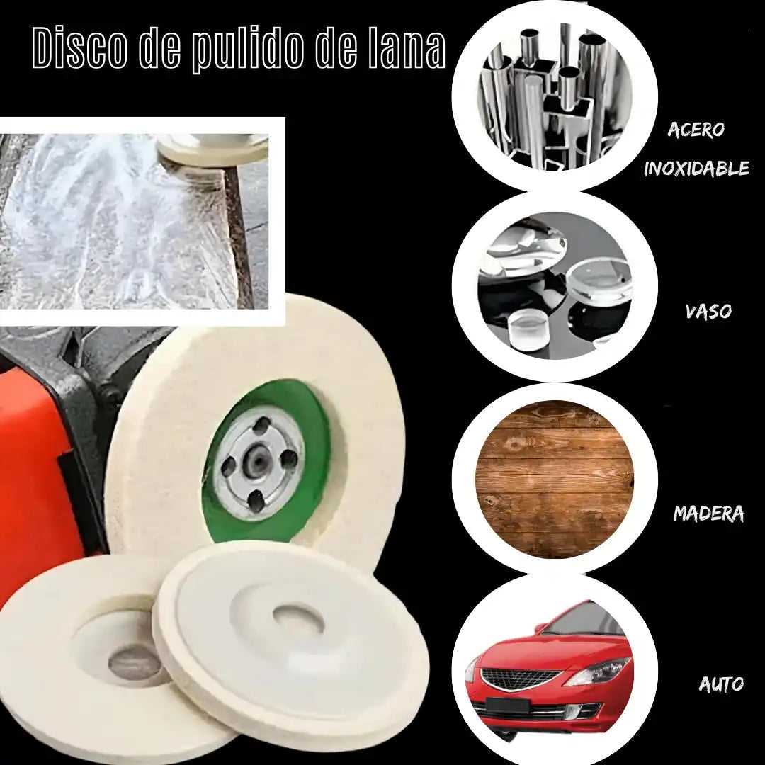 Pack de 5 Discos Pulidores: Brillo Profesional en Segundos, Sin Esfuerzo