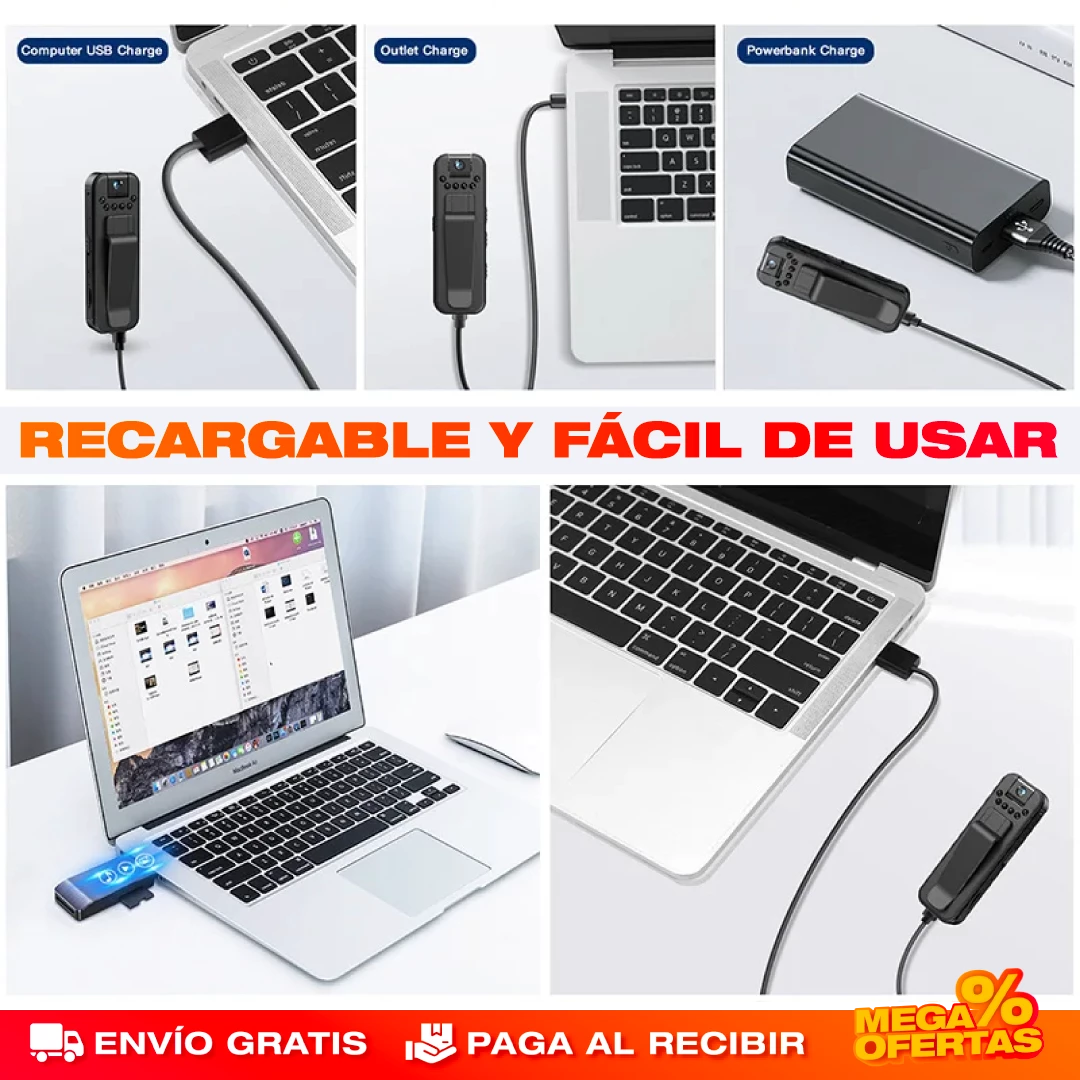 MINI CÁMARA CLIP 1080P WIFI  - 50% DESCUENTO HOY